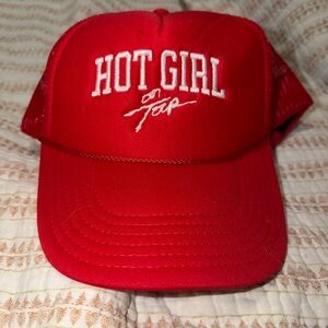 Megan Thee Stallion Red "HOT GIRL" Embroidered Trucker Hat